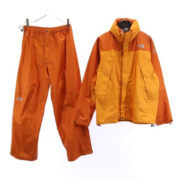 THE NORTH FACE ノースフェイス NP10710 アウトドア ナイロンジャケット 上下 セットアップ M オレンジ系 メンズ