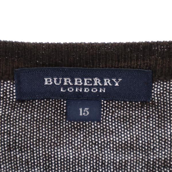 BURBERRY バーバリー 三陽商会 ウール 長袖 カーディガン 15BR ブラウン 裏起毛 レディース
