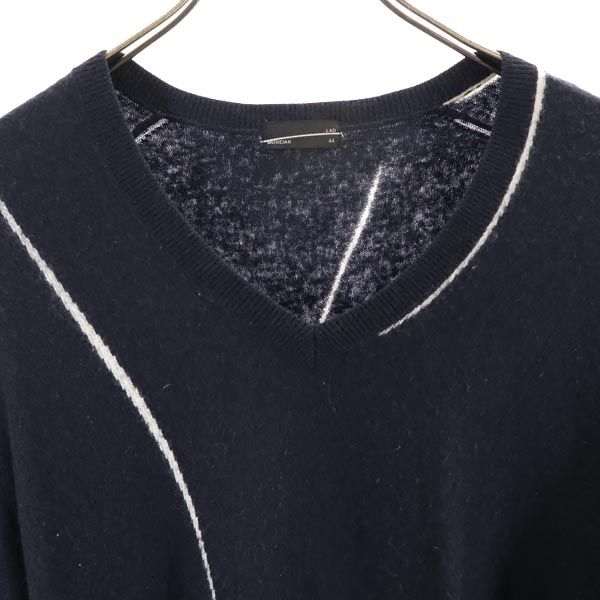 LAD MUSICIAN ラッドミュージシャン 長袖 Vネック ニット 44 黒 セーター メンズ