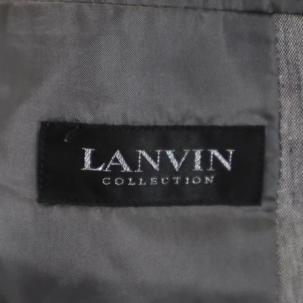 LANVIN ランバン 日本製 リネンブレンド テーラードジャケット B46 グレー メンズ