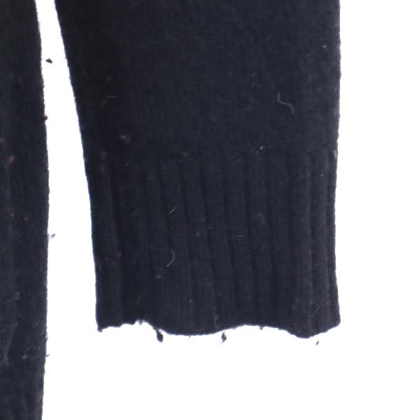 BURBERRY BLUE LABEL バーバリーブルーレーベル 三陽商会 ウールブレンド 長袖 ニット カーディガン 38 ブラック Ｖネック レディース