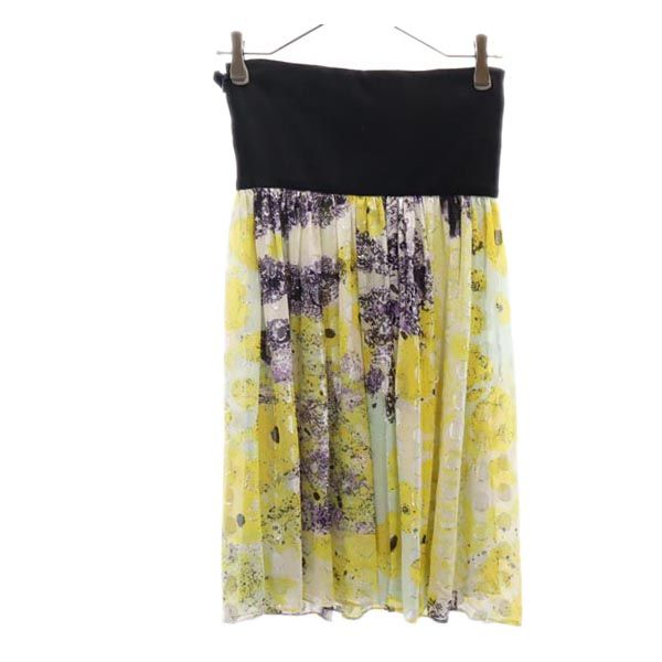 DIANE VON FURSTENBERG ダイアンフォンファステンバーグ シルクブレンド ノースリーブ チューブトップ ワンピース 0 黄系 レディース