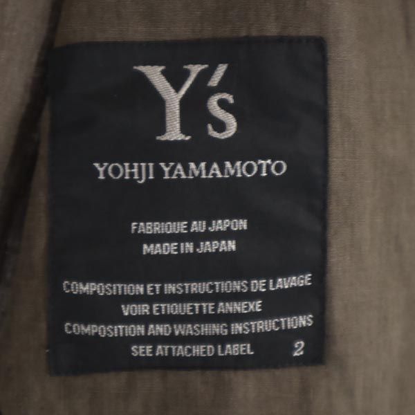 Y's ワイズ ヨウジヤマモト リネン ジャケット 2 カーキ シャツ レディース