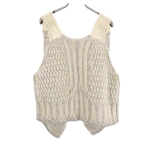 soe ソーイ 日本製 ウールブレンド ニットベスト M グレー系 レディース