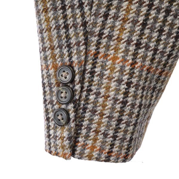 Pierre Cardin ピエールカルダン 日本製 ウール チェック柄 テーラードジャケット 94A6 NOBLET メンズ