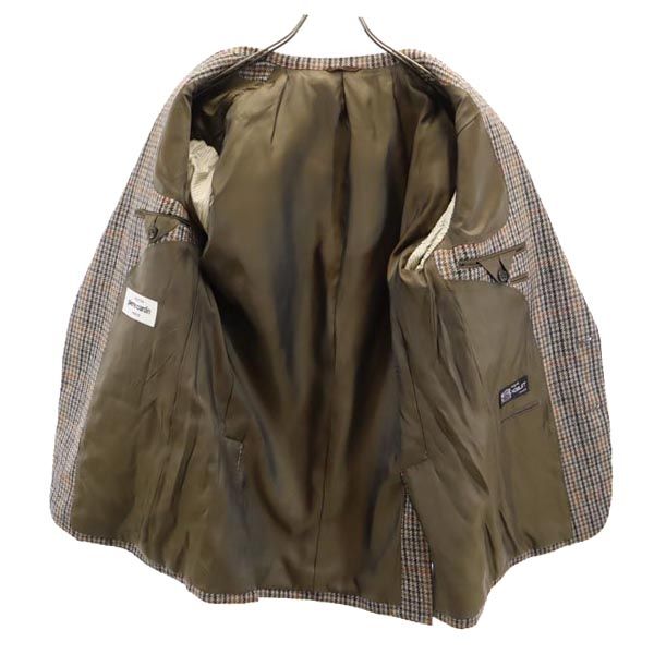 Pierre Cardin ピエールカルダン 日本製 ウール チェック柄 テーラードジャケット 94A6 NOBLET メンズ