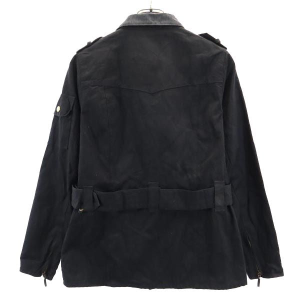 Barbour バブアー ワックス コットンジャケット 10 ブラック ウエストベルト レディース