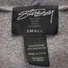 ステューシー プリント 長袖 スウェットパーカー S グレー STUSSY 裏起毛 レディース