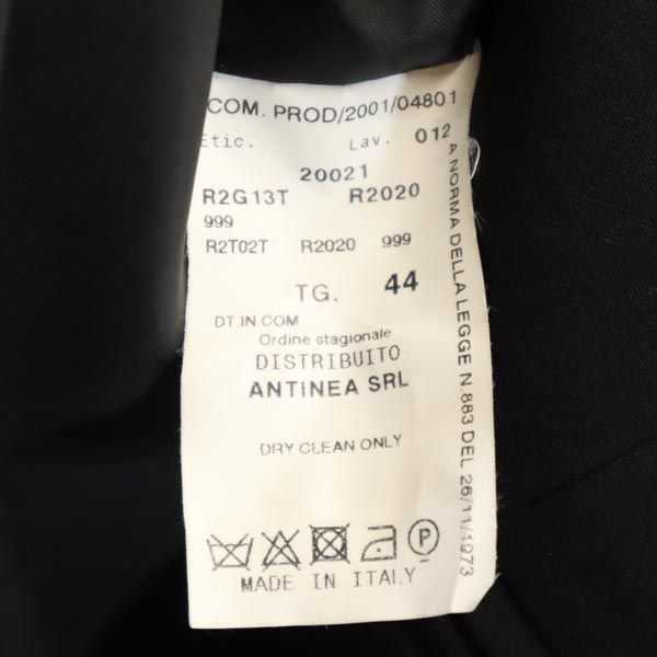 Emporio Armani エンポリオアルマーニ イタリア製 ウール テーラードジャケット 44 黒 レディース