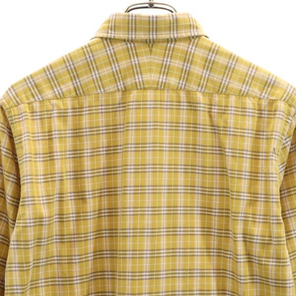 BURBERRY BLACK LABEL バーバリーブラックレーベル 三陽商会 チェック 7分袖 シャツ 2 イエロー系 メンズ