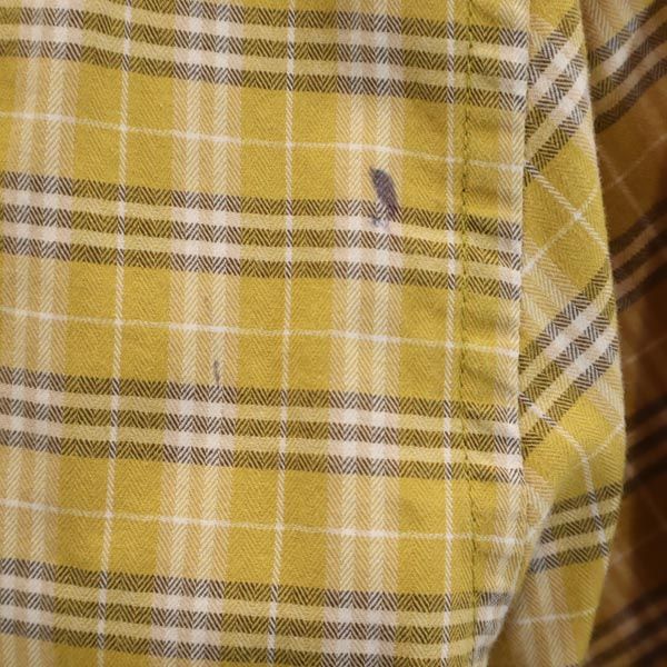 BURBERRY BLACK LABEL バーバリーブラックレーベル 三陽商会 チェック 7分袖 シャツ 2 イエロー系 メンズ