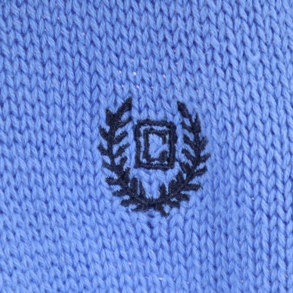 CHAPS チャップス Vネック 長袖 Vネック コットン ニット M ブルー メンズ