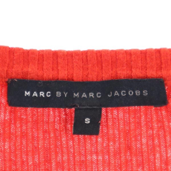 MARC BY MARC JACOBS マークバイマークジェイコブス シルクブレンド ボーダー柄 長袖 ニット S 赤 セーター レディース
