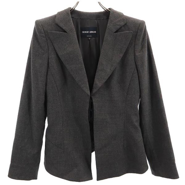 GIORGIO ARMANI ジョルジオアルマーニ イタリア製 テーラードジャケット 40 グレー レディース