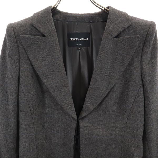 GIORGIO ARMANI ジョルジオアルマーニ イタリア製 テーラードジャケット 40 グレー レディース