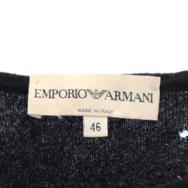 Emporio Armani エンポリオアルマーニ イタリア製 ウールブレンド 長袖 ニット 46 ブラック系 セーター レディース