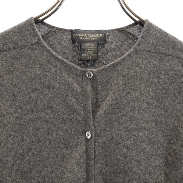 Banana Republic バナナリパブリック カシミヤ100% 長袖 ニット カーディガン XS グレー系 レディース