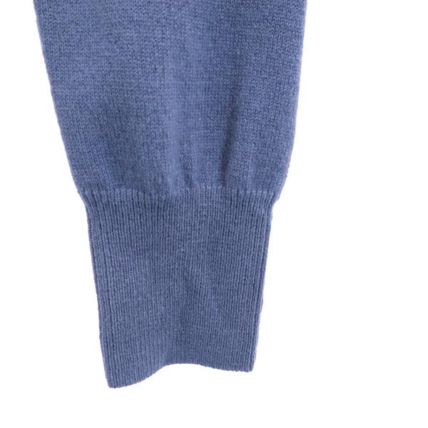 未使用 MACKINTOSH PHILOSOPHY マッキントッシュフィロソフィー 三陽商会 ウール 長袖 ニット 38 ブルー系 セーター レディース