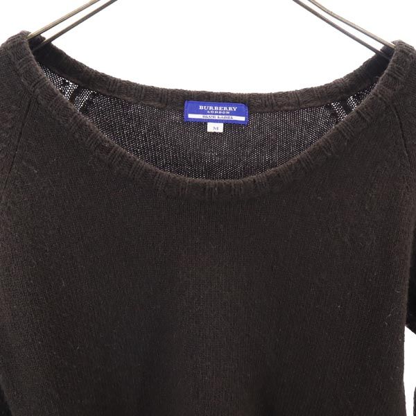 BURBERRY BLUE LABEL バーバリーブルーレーベル 三陽商会 ウールブレンド 長袖 ニット M ブラウン系 セーター レディース
