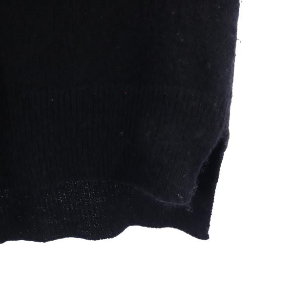 Yohji Yamamoto ヨウジヤマモト ウール 長袖 ニット 2 黒 レディース