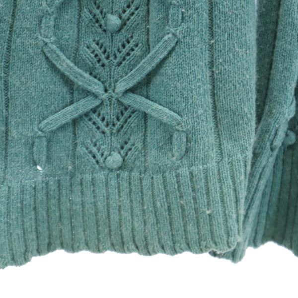 JILLSTUART ジルスチュアート ウールブレンド 長袖 カーディガン M グリーン系 レディース