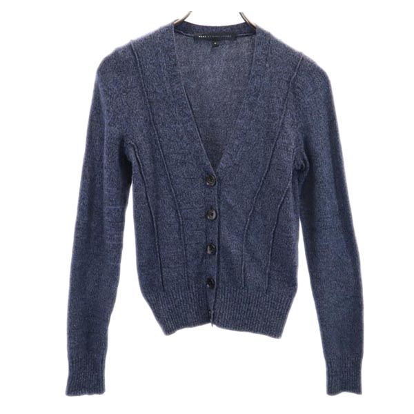 MARC BY MARC JACOBS マークバイマークジェイコブス ウールブレンド 長袖 ニット カーディガン S ブルー系 レディース