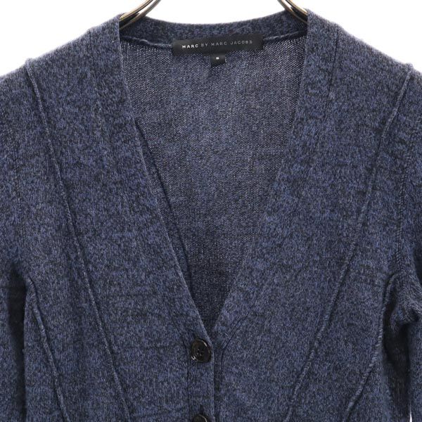 MARC BY MARC JACOBS マークバイマークジェイコブス ウールブレンド 長袖 ニット カーディガン S ブルー系 レディース