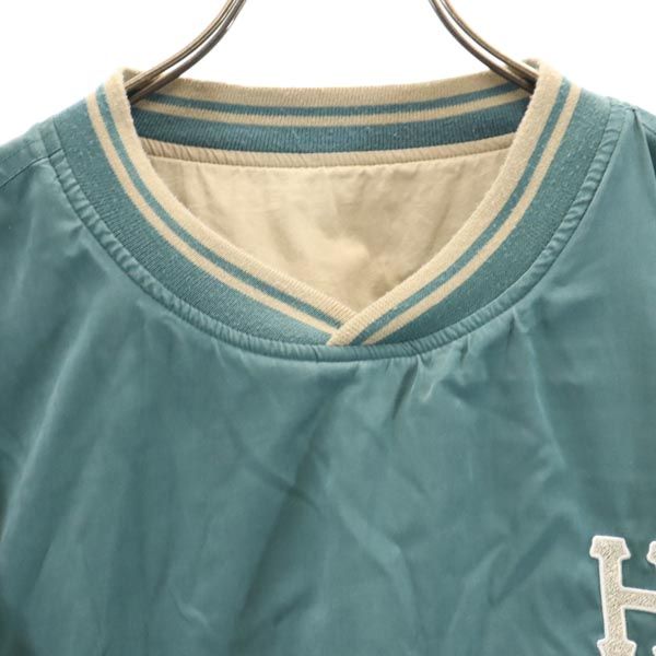 HUF ハフ リバーシブル プルオーバー ジャケット M ベージュ×グリーン系 メンズ