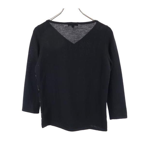 BURBERRY バーバリー 三陽商会 長袖 スパンコール カットソー 2 ブラック系 レディース