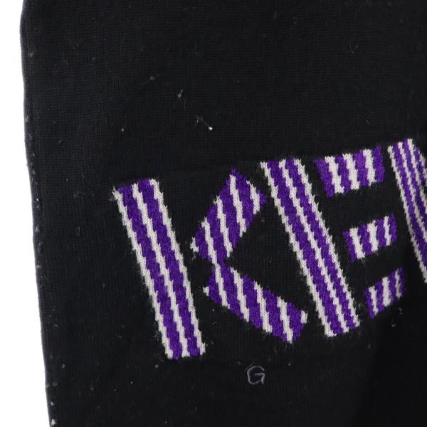 KENZO ケンゾー 90s オールド ウールブレンド ゴルフ 長袖 セーター 2 ブラック系 メンズ