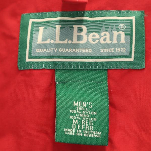 L.L.Bean エルエルビーン 長袖 アウトドア ナイロンジャケット M レッド 収納型フード メンズ