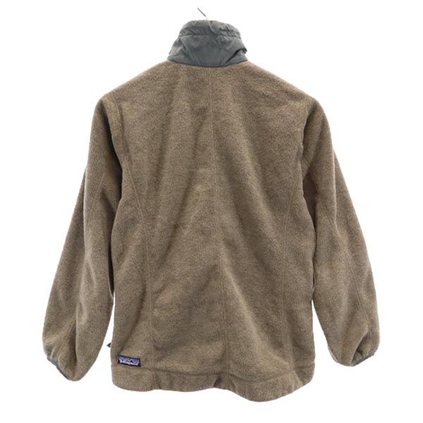 patagonia パタゴニア USA製 長袖 アウトドア フリースジャケット XS ブラウン系 ロゴ刺繍 レディース