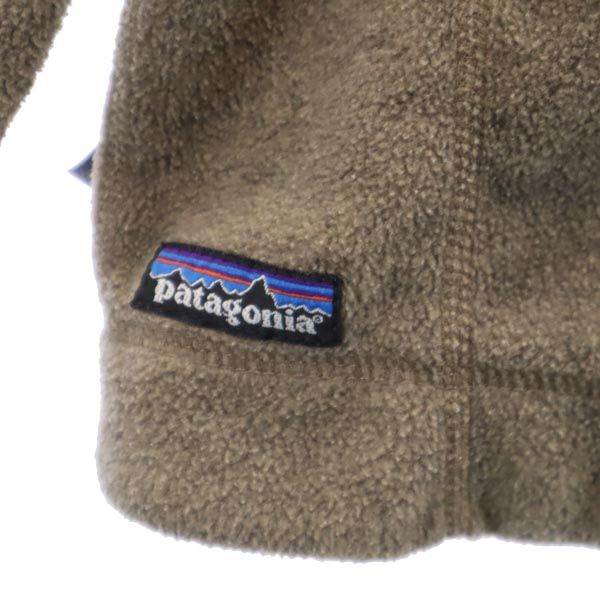 patagonia パタゴニア USA製 長袖 アウトドア フリースジャケット XS ブラウン系 ロゴ刺繍 レディース