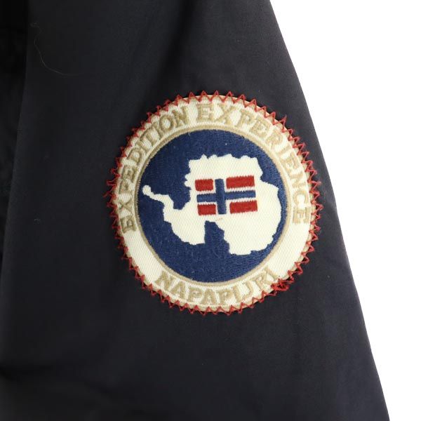 NAPAPIJRI ナパピリ 長袖 中綿 ナイロンジャケット S ブラック ファー フード メンズ