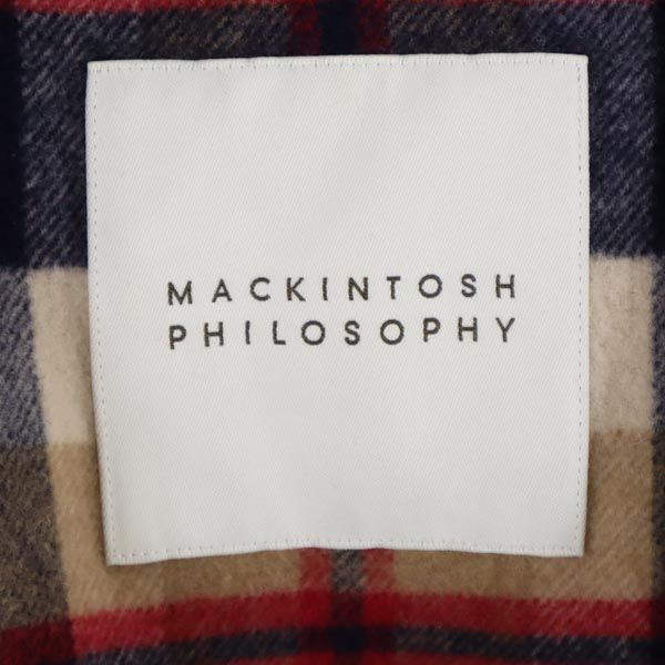MACKINTOSH PHILOSOPHY マッキントッシュフィロソフィー 長袖 2way ステンカラーコート 40 ネイビー ライナー フード メンズ