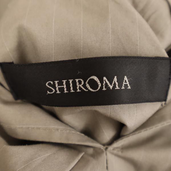未使用 SHIROMA シロマ ストライプ ティアード 長袖 カットソー FREE グレー シャツ レディース