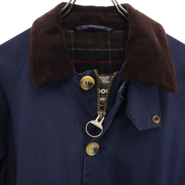 バブアー 長袖 ブルゾン S ネイビー Barbour 裏フリース メンズ