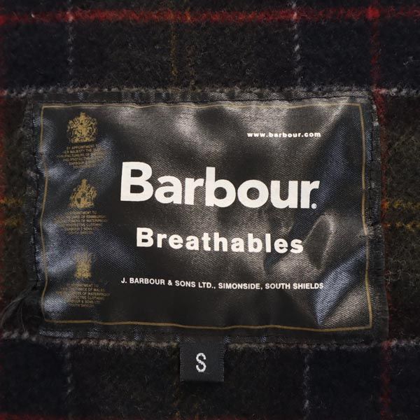 バブアー 長袖 ブルゾン S ネイビー Barbour 裏フリース メンズ