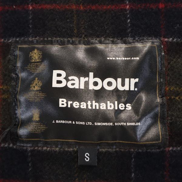 Barbour バブアー 長袖 ブルゾン S ネイビー 裏フリース メンズ