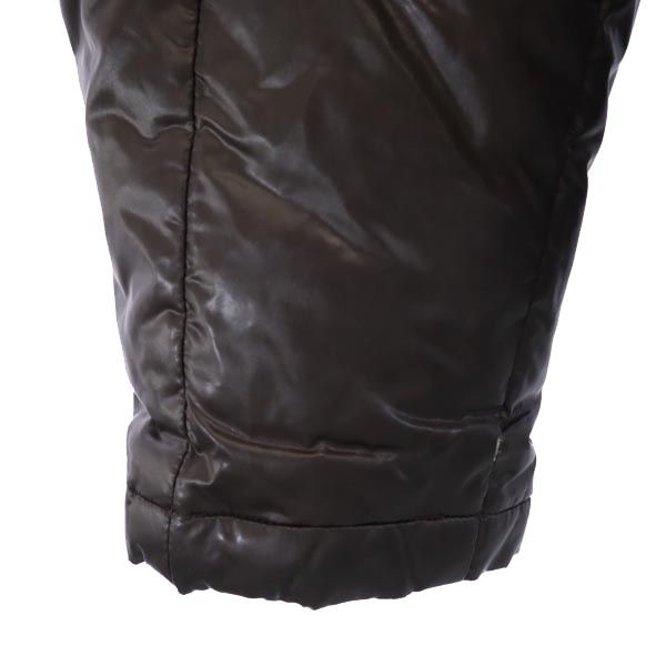 PS Paul Smith ピーエスポールスミス 長袖 ダウンジャケット L ブラウン タヌキファー フード メンズ