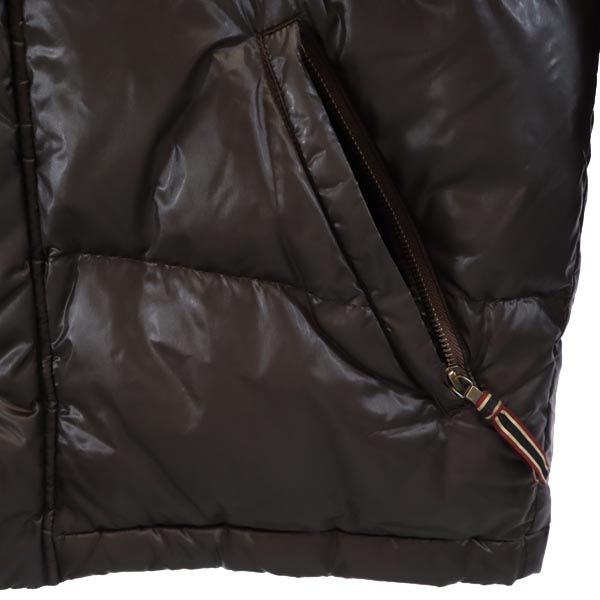 PS Paul Smith ピーエスポールスミス 長袖 ダウンジャケット L ブラウン タヌキファー フード メンズ