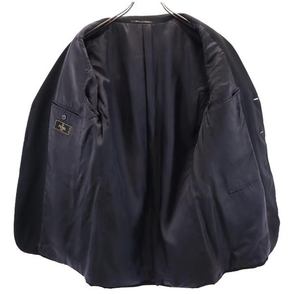 FENDI フェンディ イタリア製 長袖 ウール100％ テーラードジャケット 46 ブラック メンズ