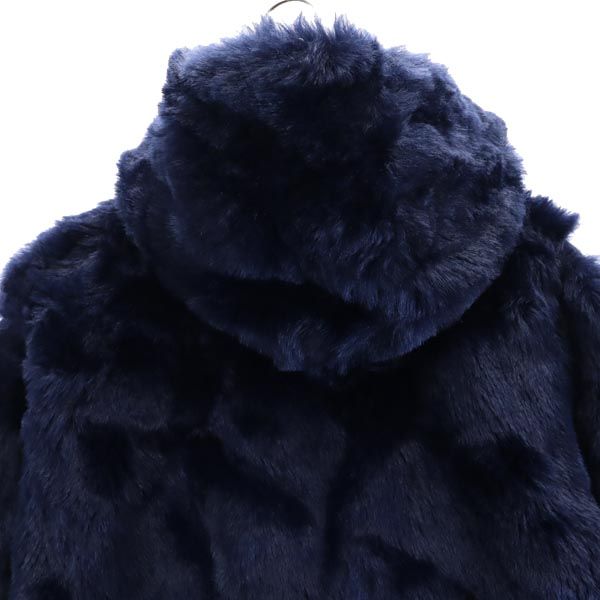 RHC アールエイチシー 英国製 長袖 ファー フード ジャケット S ネイビー系 メンズ