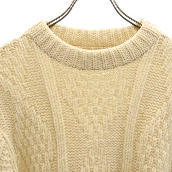 長袖 ニット M アイボリー メンズ