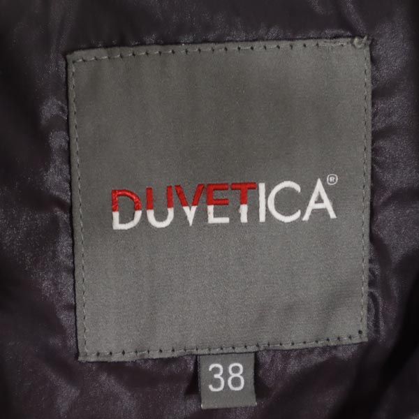 DUVETICA デュベティカ 長袖 ダウンジャケット 38 グリーン タヌキリアルファー フード レディース