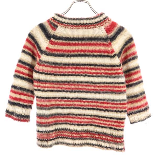 BURBERRY BLUE LABEL バーバリーブルーレーベル 三陽商会 ボーダー 5分袖 ハイネック ニット 38 セーター レディース