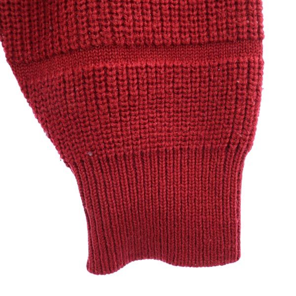 LACOSTE ラコステ ウールブレンド 長袖 ニット 3 レッド系 セーター ロゴ メンズ