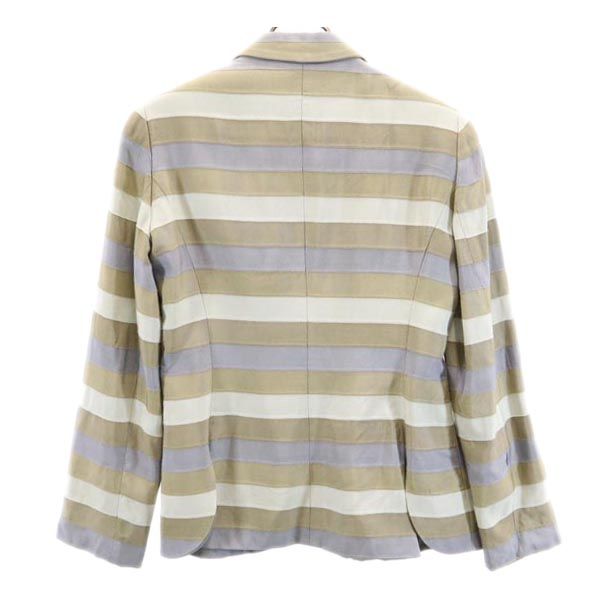 Emporio Armani エンポリオアルマーニ ボーダー柄 テーラードジャケット 42 レディース