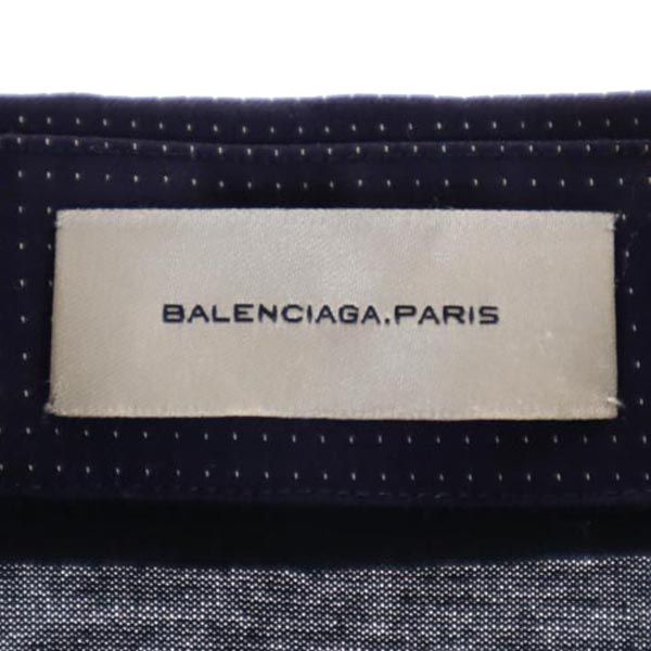 バレンシアガ イタリア製 長袖 シャツ L ブラック系 BALENCIAGA メンズ