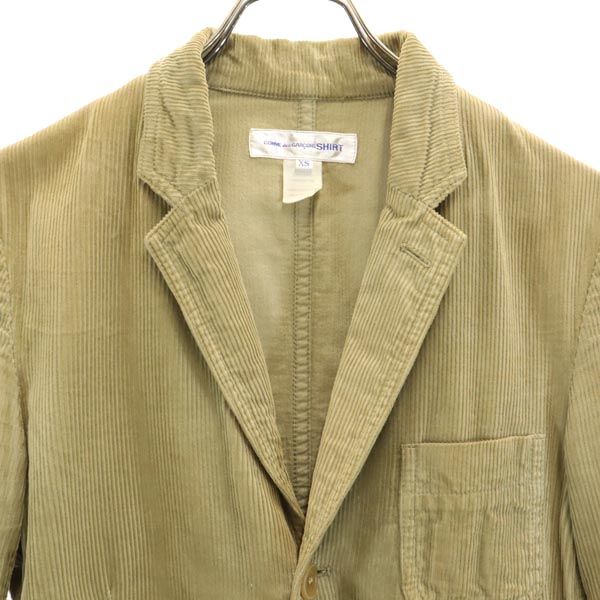 COMME des GARCONS コムデギャルソン シャツ フランス製 コーデュロイ テーラードジャケット XS ベージュ系 SHIRT メンズ